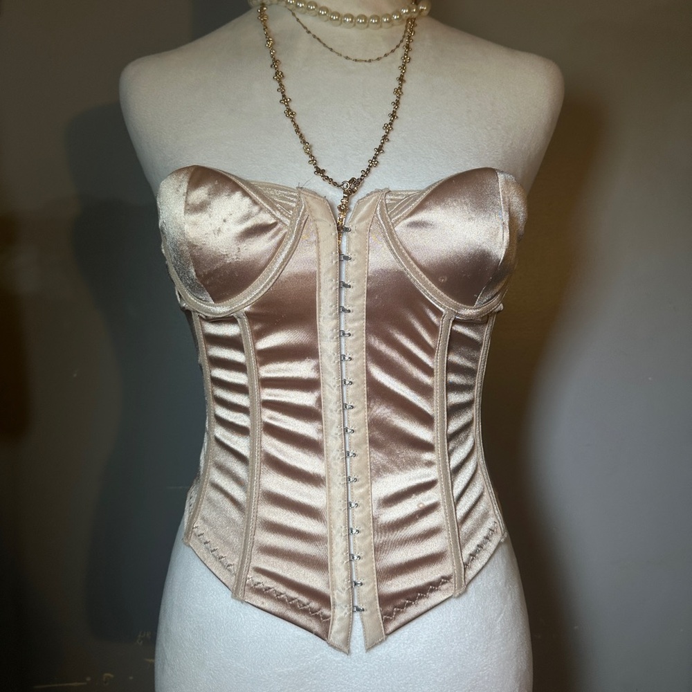 Forever 21 Satin Corset in Beige